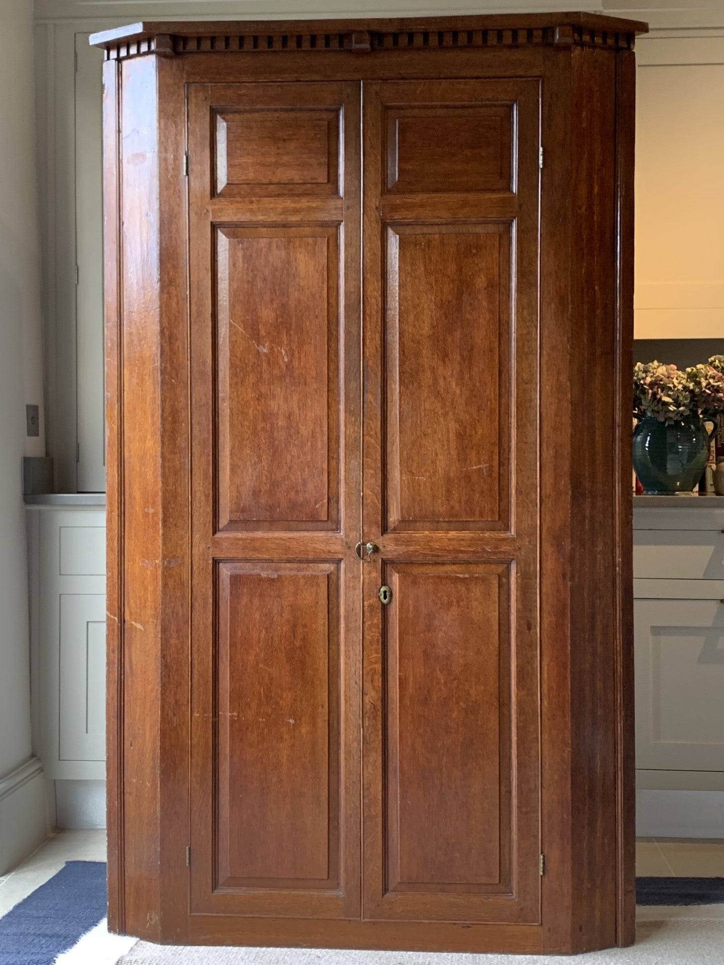 Georgian Painted Corner Shelf Cupboard