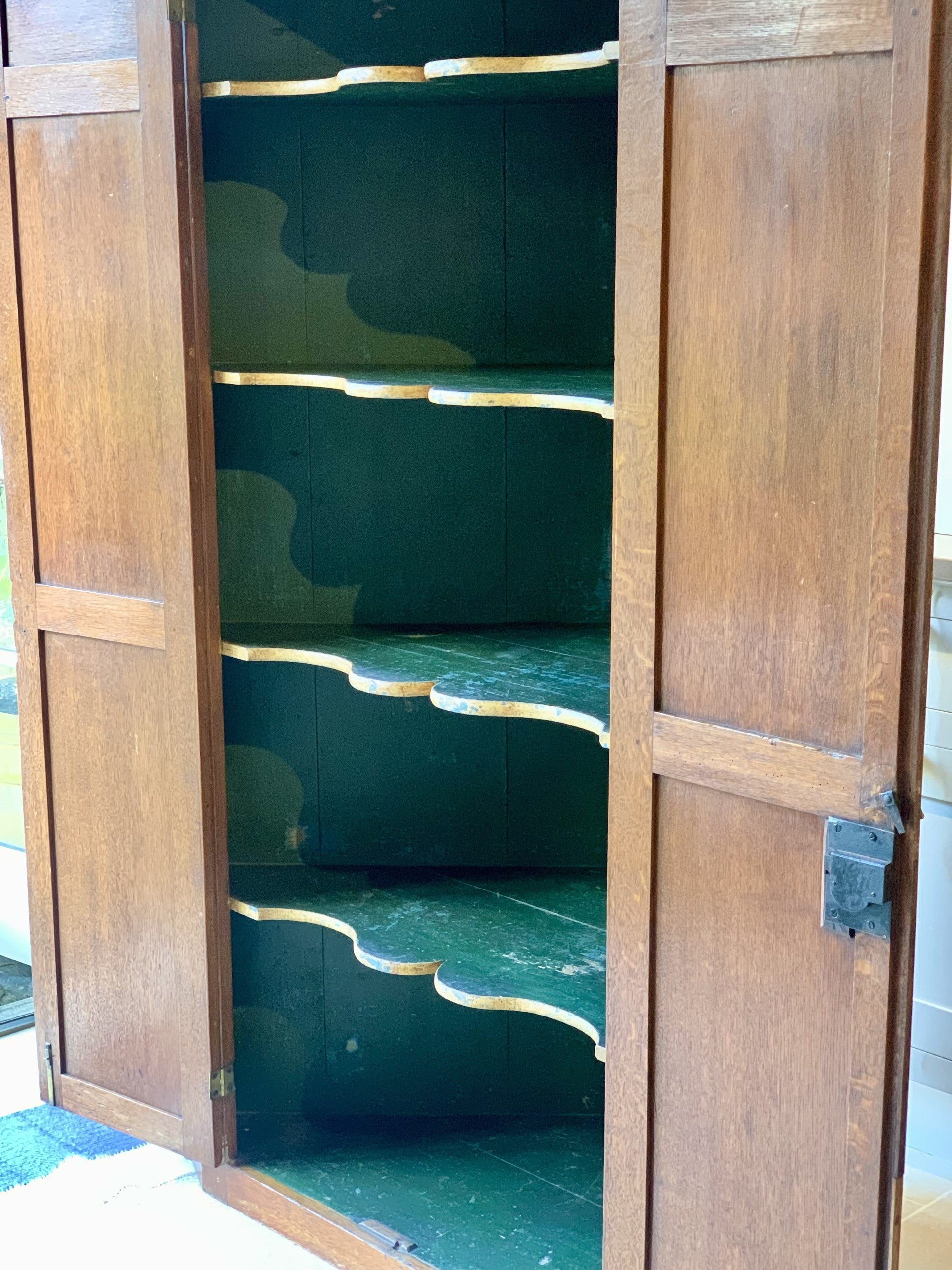 Georgian Painted Corner Shelf Cupboard