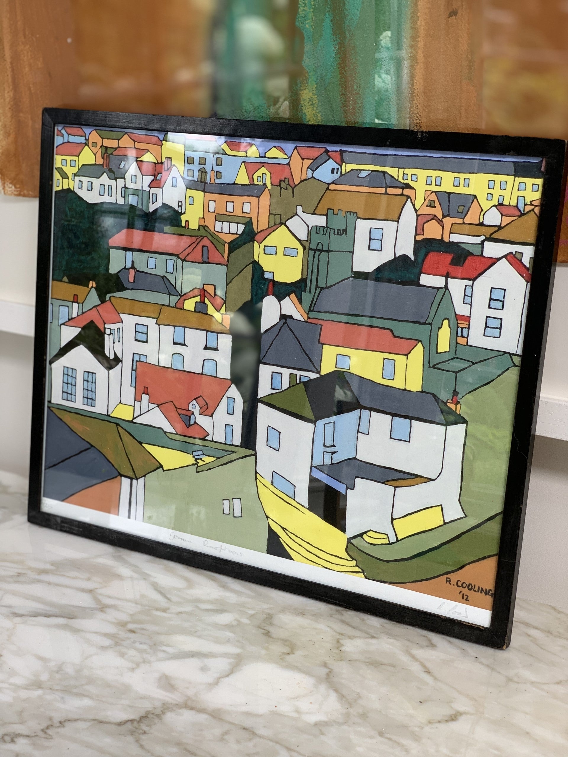 Beatiful Modern Cornish Village Painting