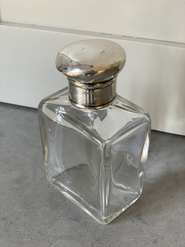 Silver Scent Bottle with Small Dent in the Lid