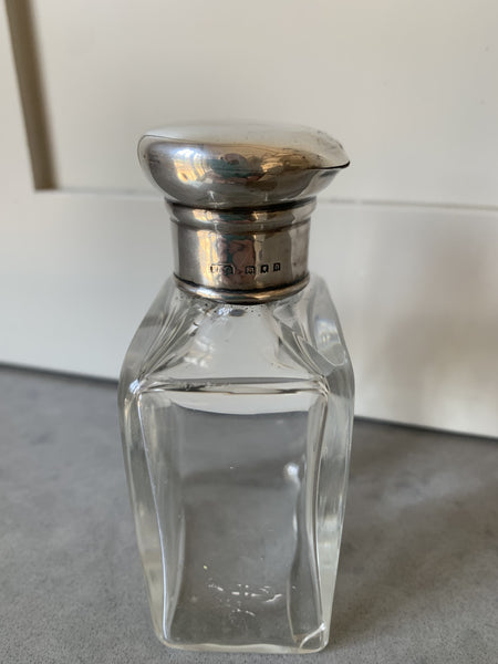 Silver Scent Bottle with Small Dent in the Lid
