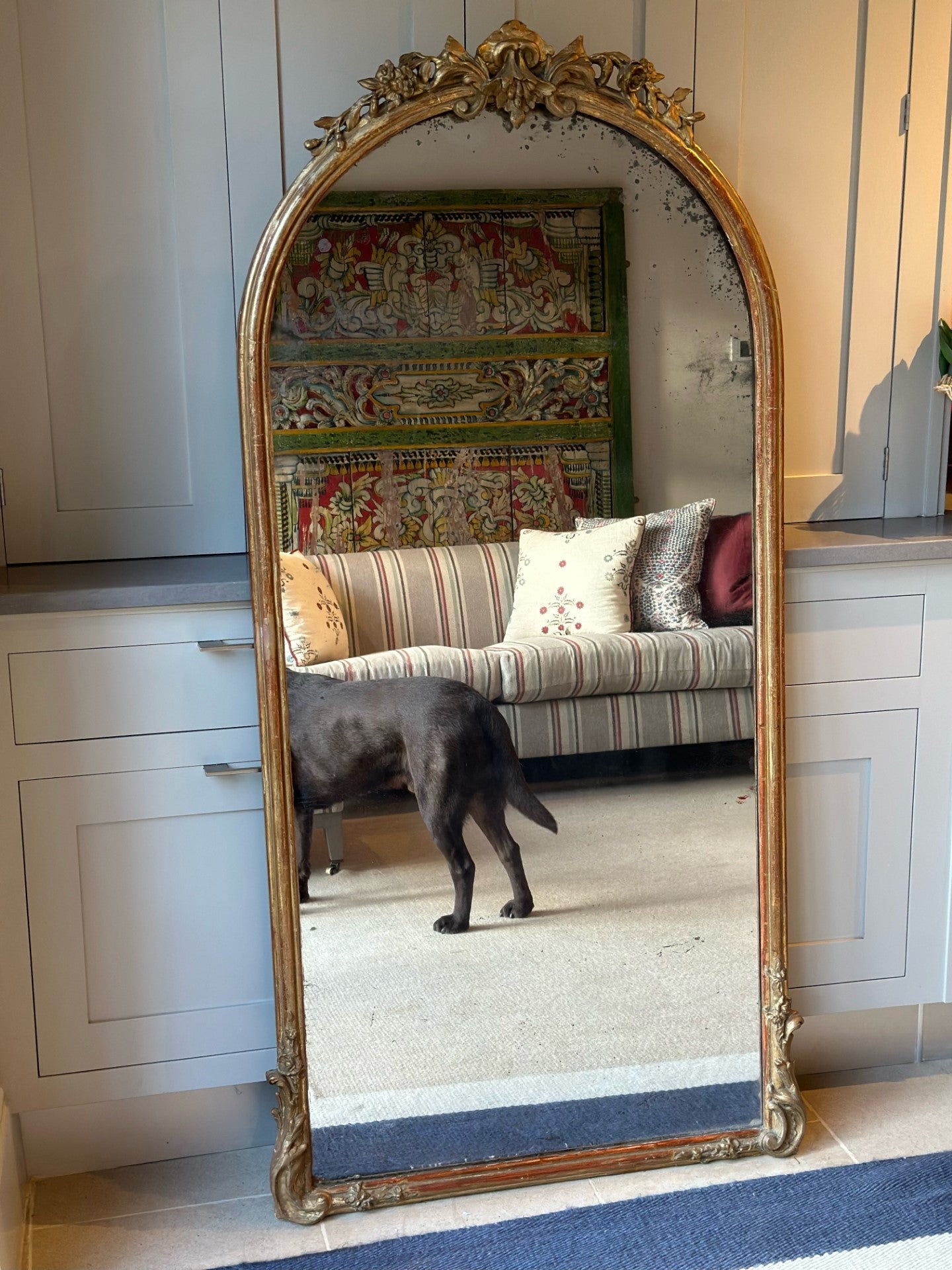 Large French Gilt and Gesso Mirror