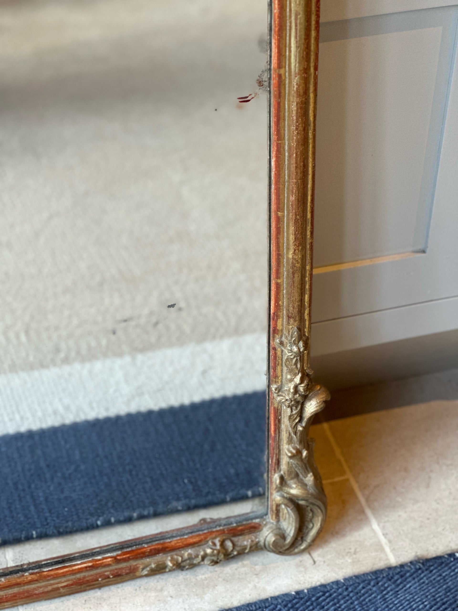 Large French Gilt and Gesso Mirror