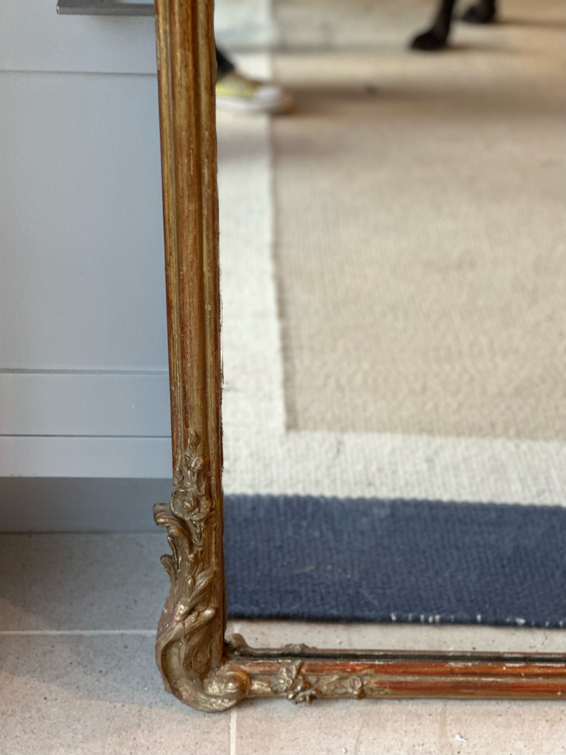 Large French Gilt and Gesso Mirror