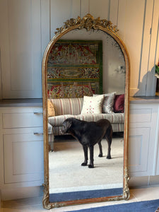 Reserved Large French Gilt and Gesso Mirror