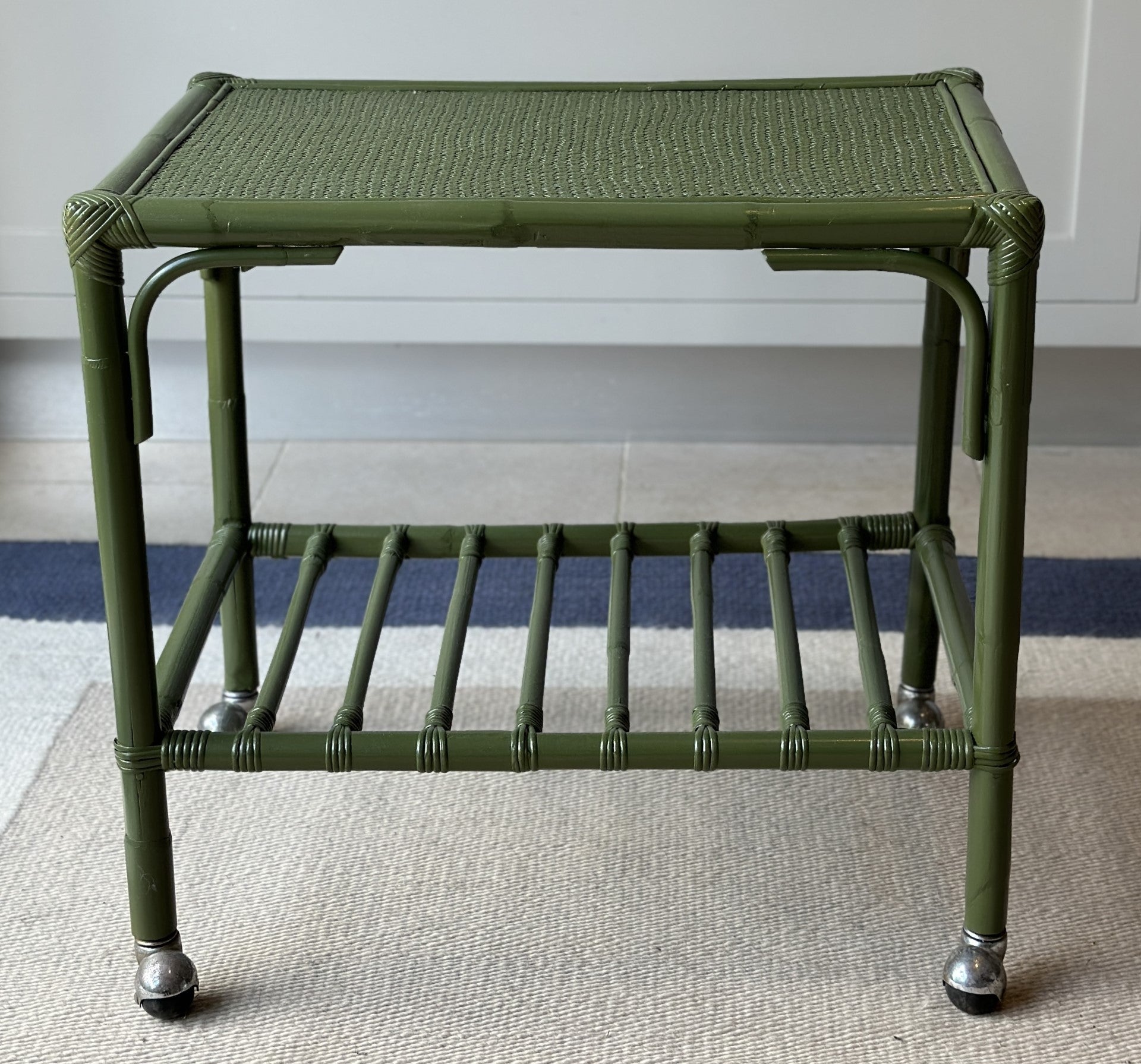 Vintage Cane trolley in Little Green Olive Colour