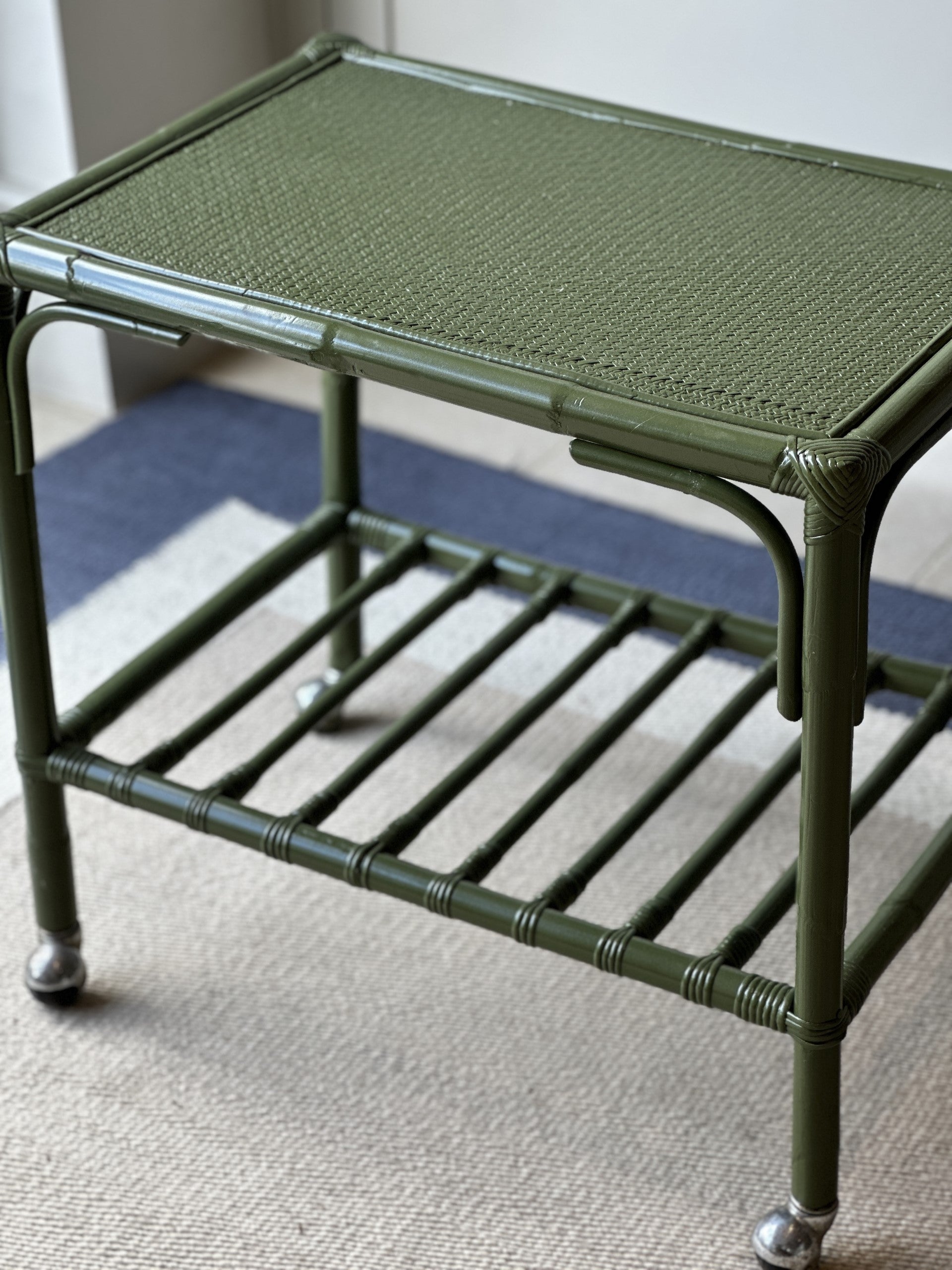 Vintage Cane trolley in Little Green Olive Colour