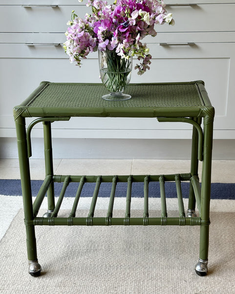 Vintage Cane trolley in Little Green Olive Colour