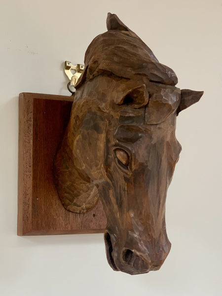 Carved Wooden Horses Head