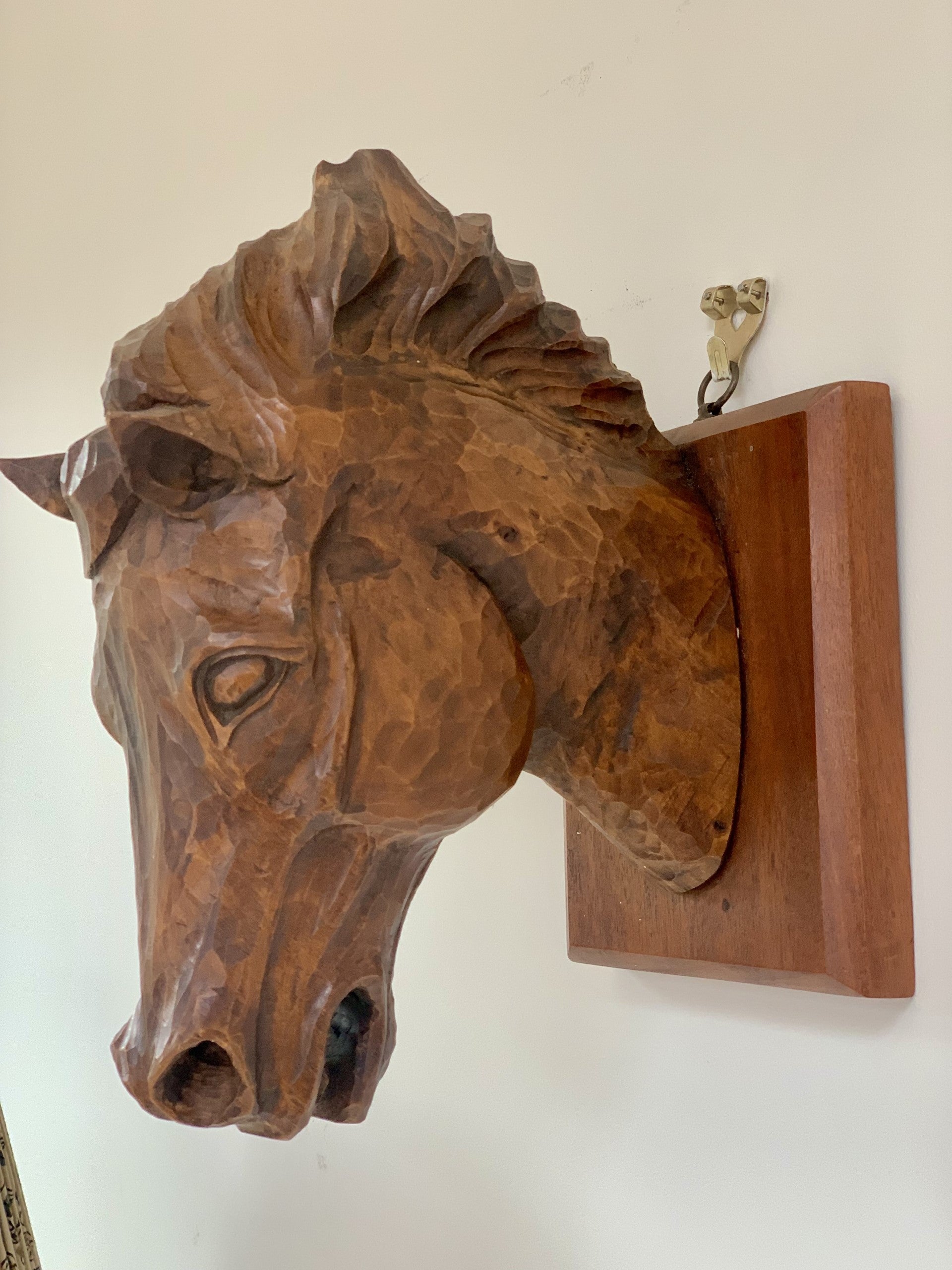 Carved Wooden Horses Head