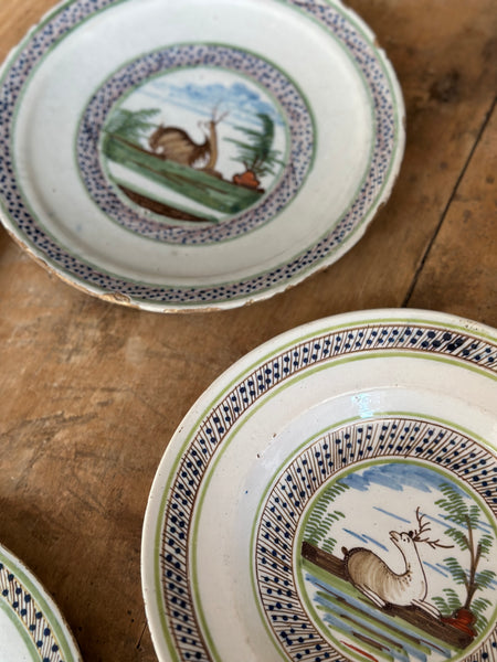 Set of 4 C18th Polychrome Delft Plate