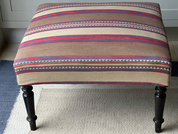 Charming C19th French Footstool in Andrew Martin