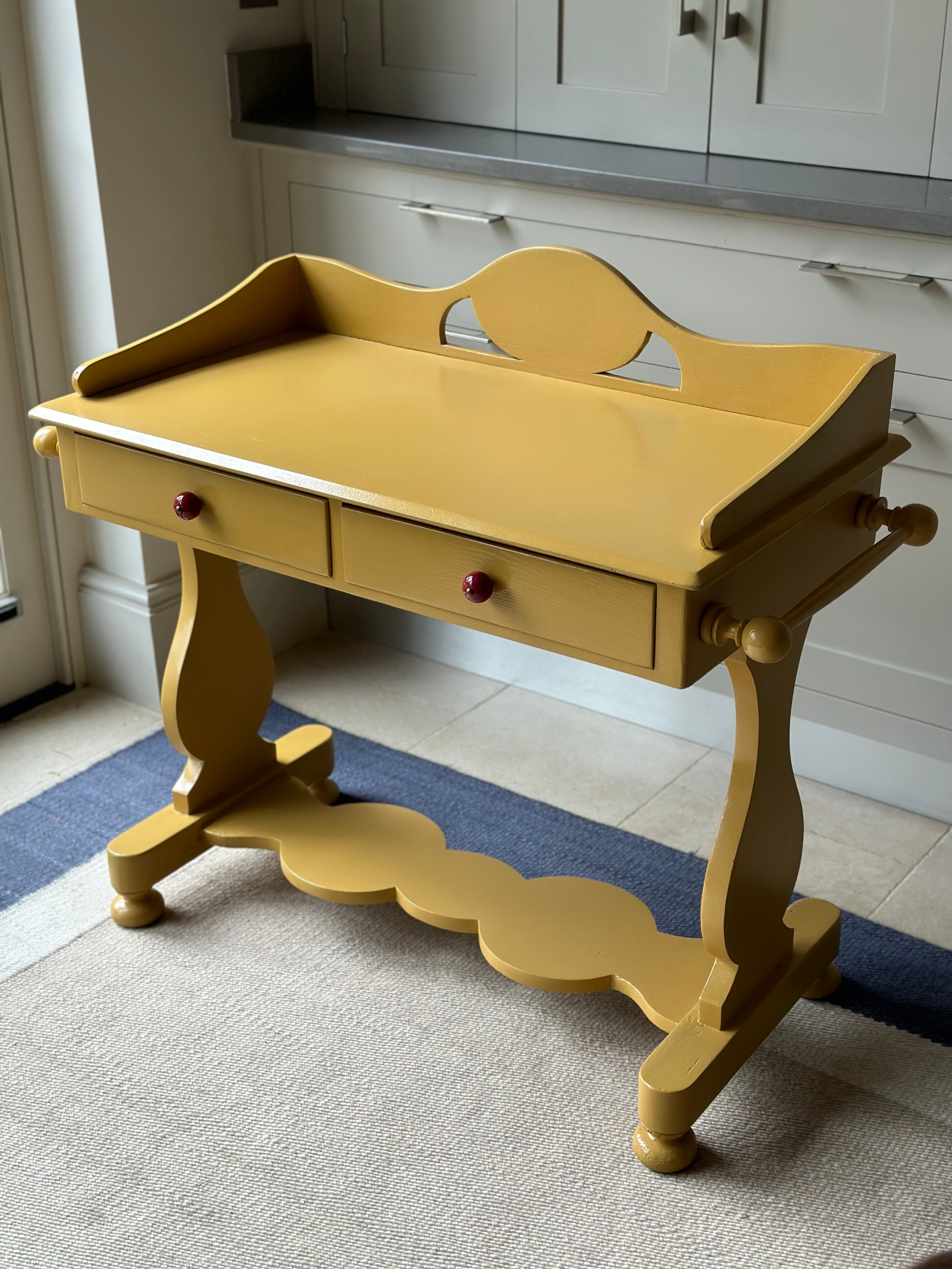 Vintage Pine Washstand in F&B Indian Yellow