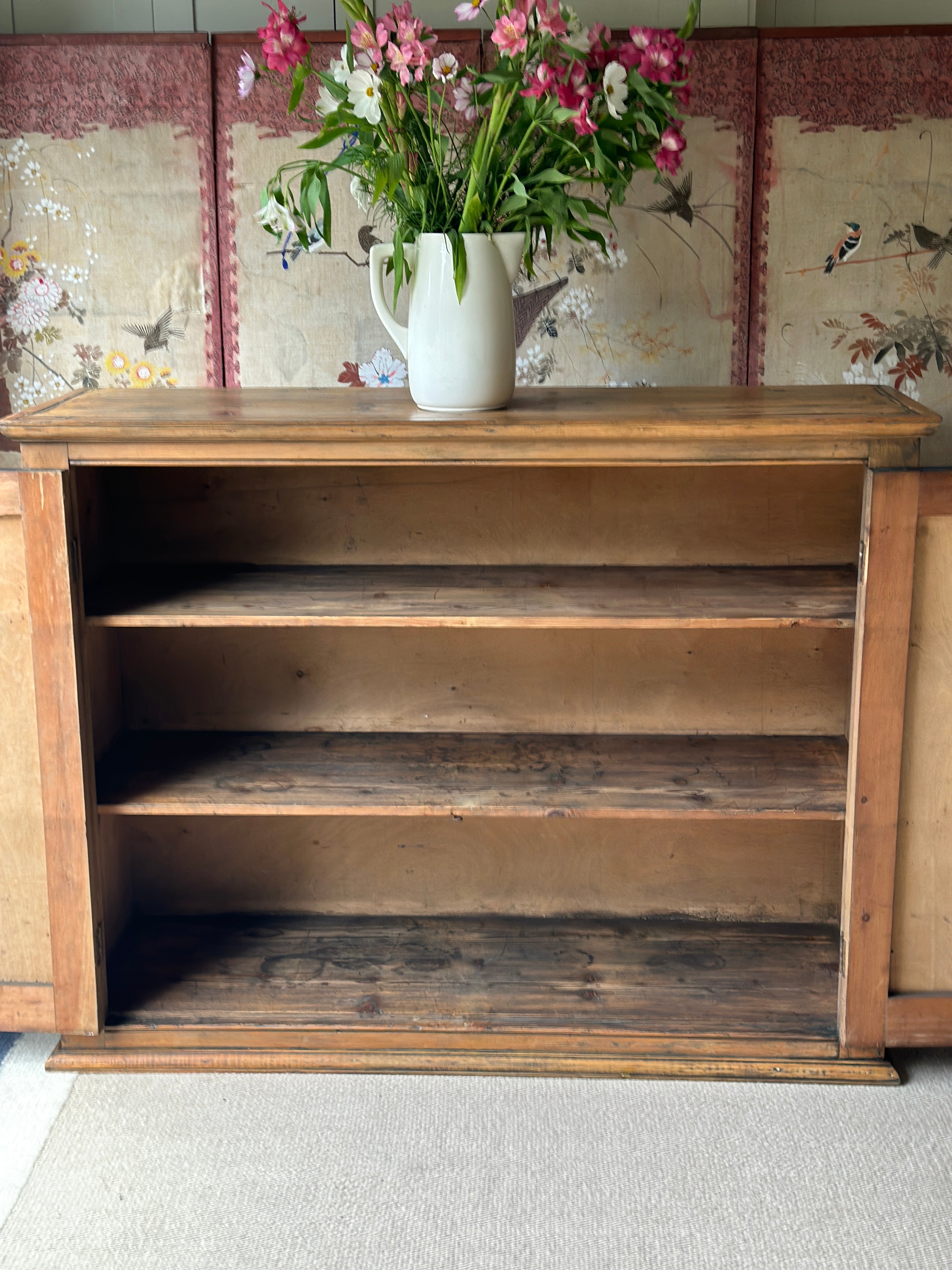 Large Vintage Pine Laundry Cupboard