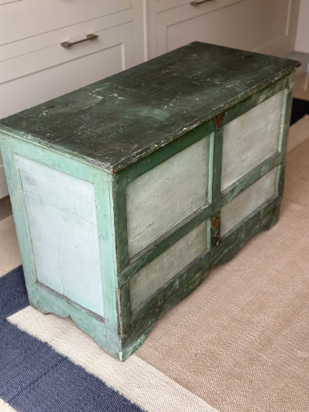 Charming 19th Century Painted Mule Chest