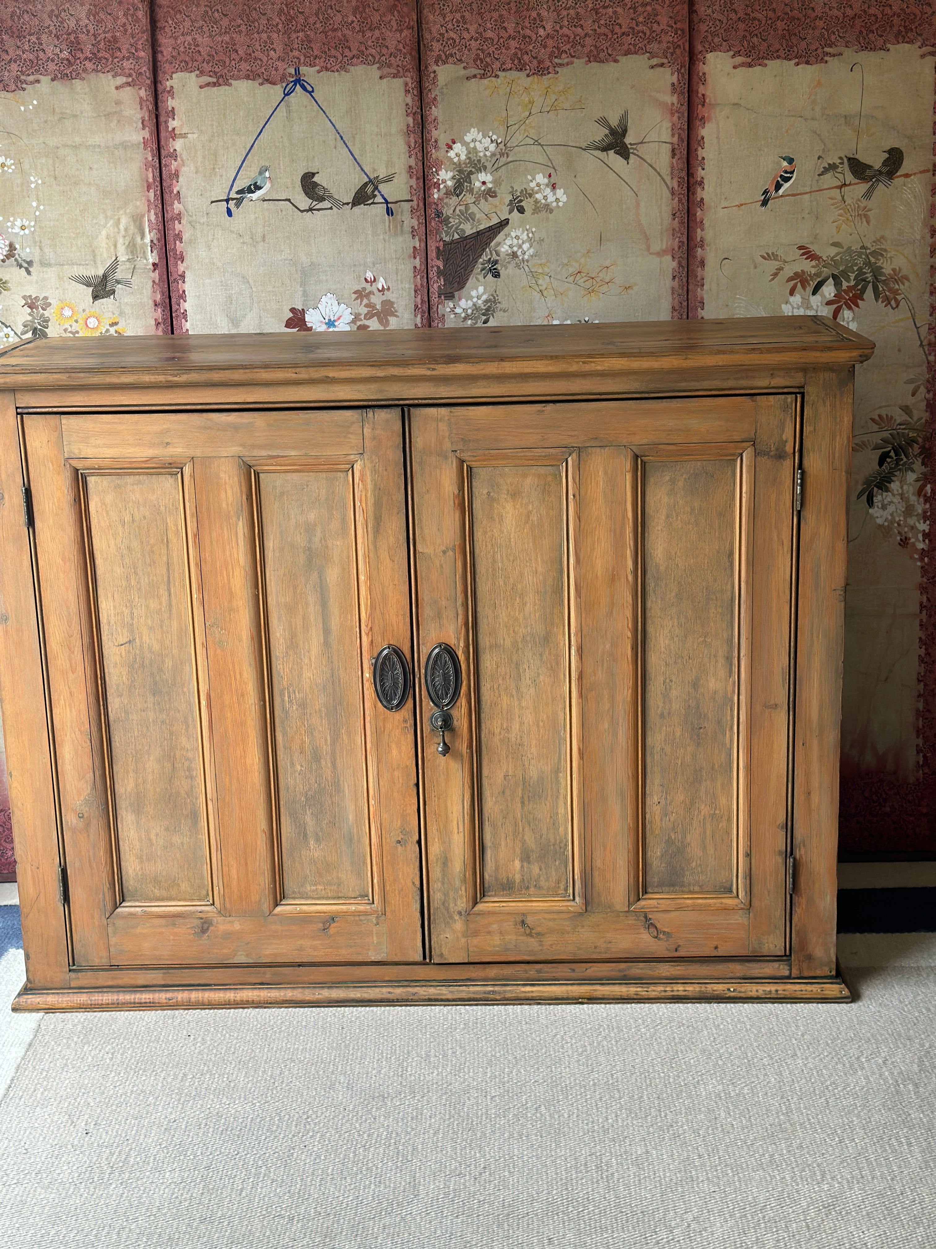 Large Vintage Pine Laundry Cupboard