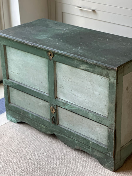 Charming 19th Century Painted Mule Chest