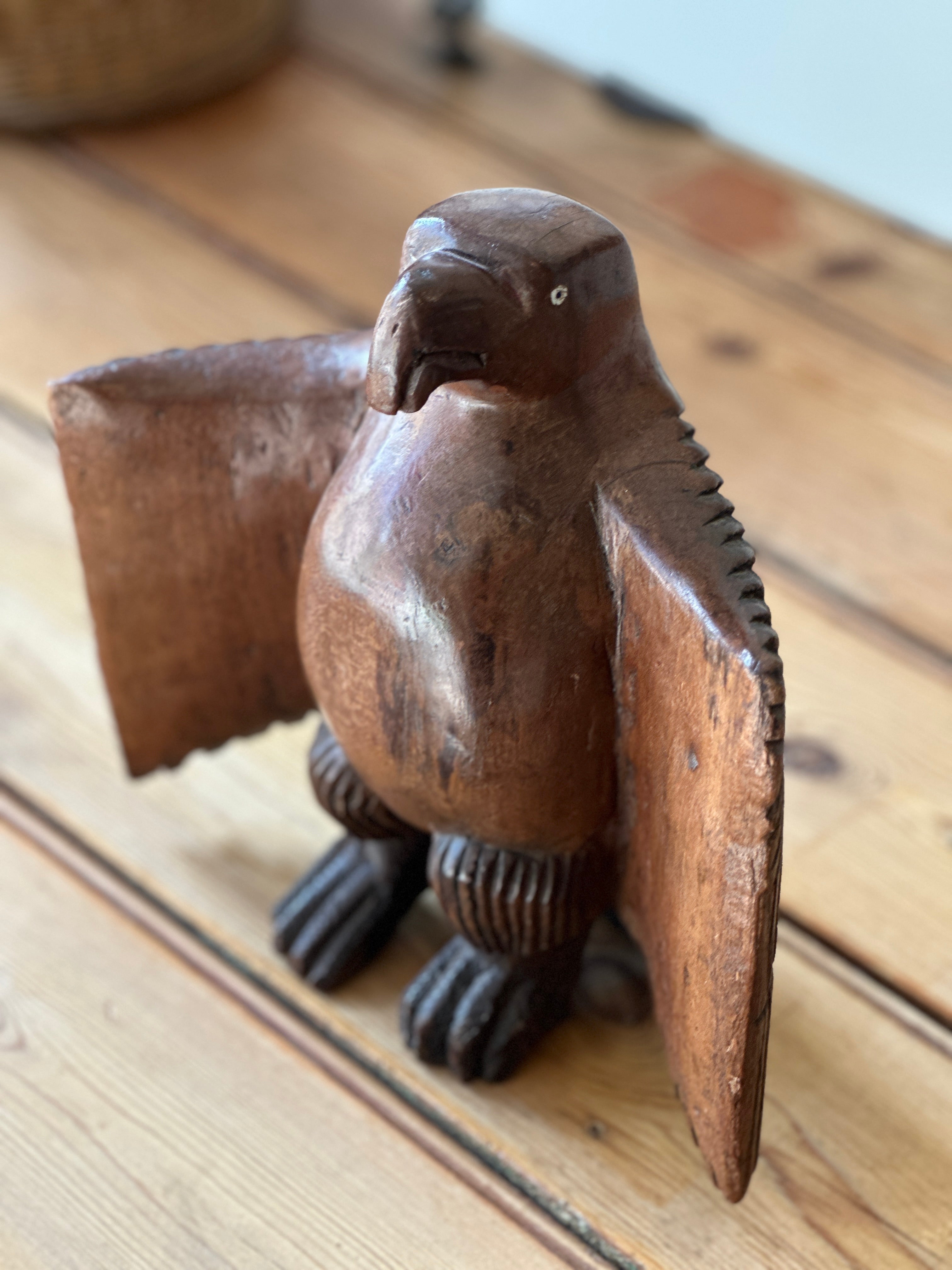 Vintage Naive Carved Eagle (large bird)