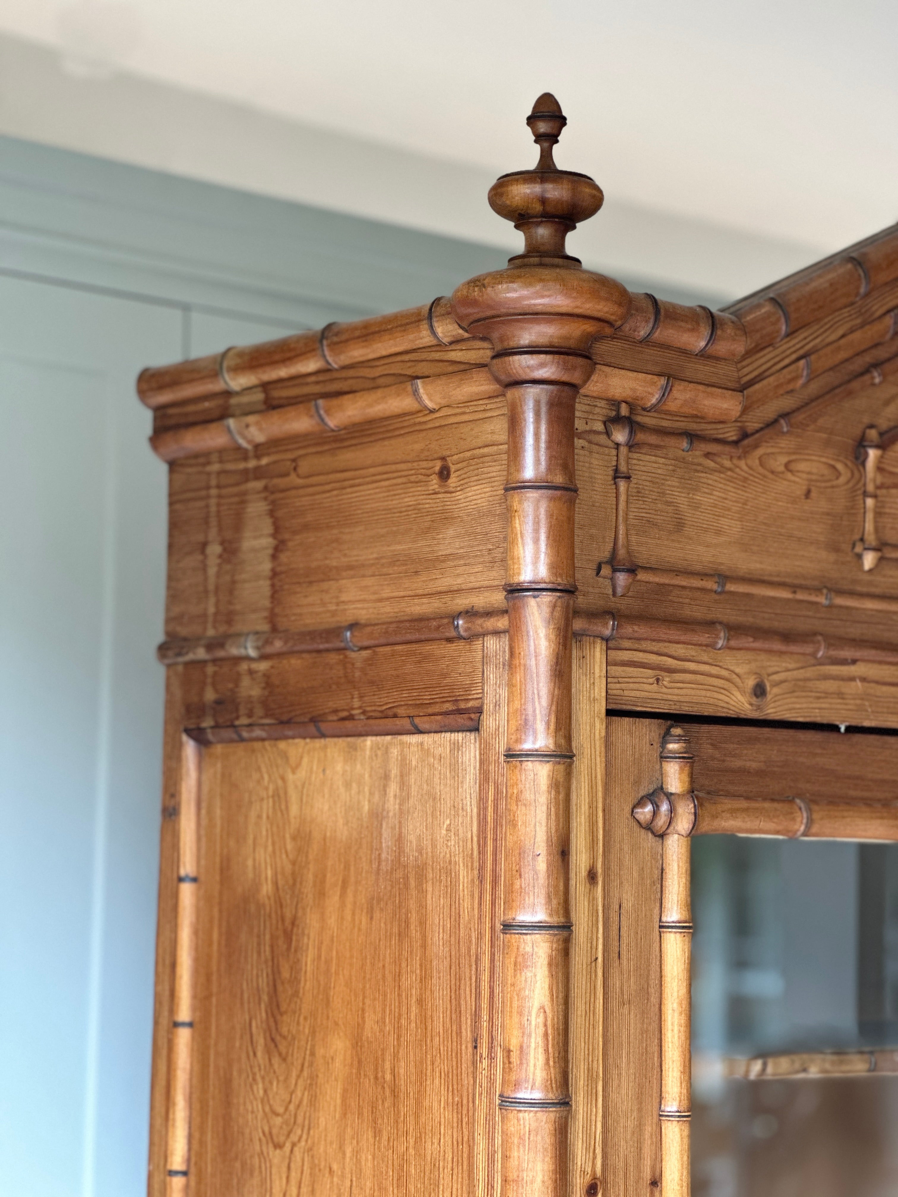 Faux Bamboo Armoire