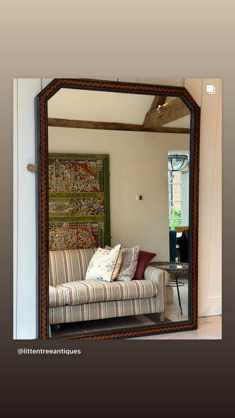 Large Mahogany Marquetry Mirror