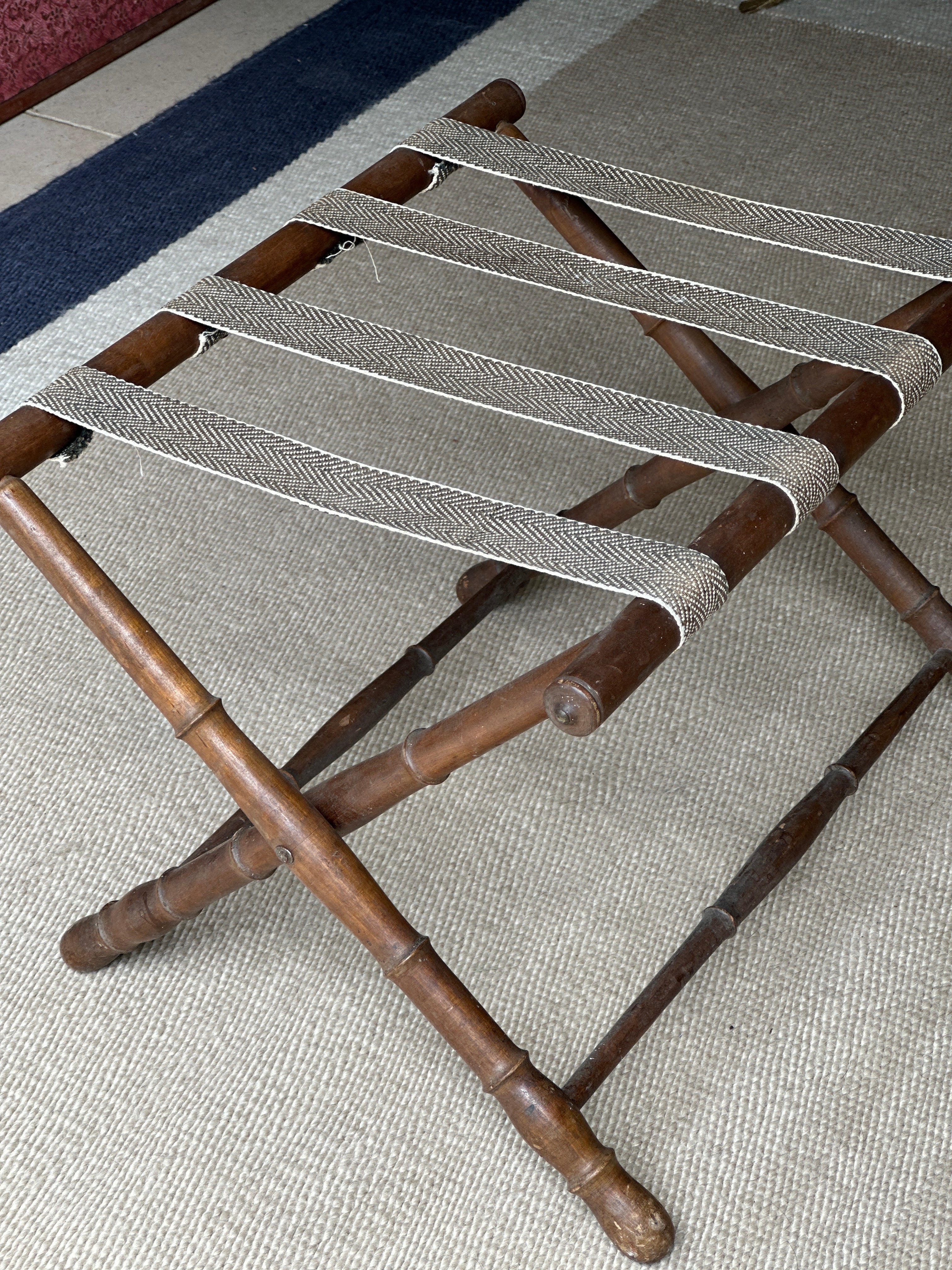 Faux Bamboo Luggage Rack