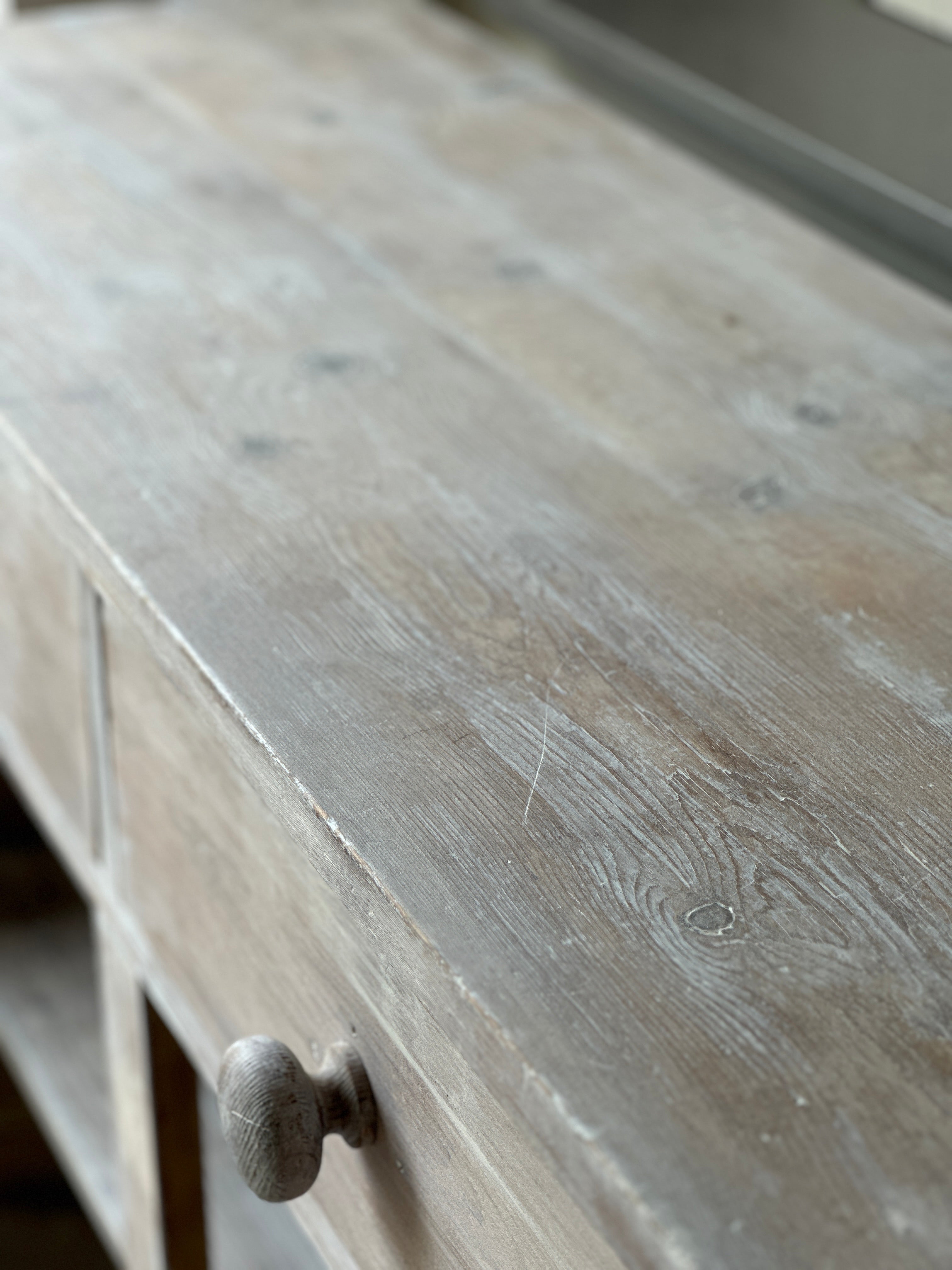 Large Lime Washed Pine Dresser Base