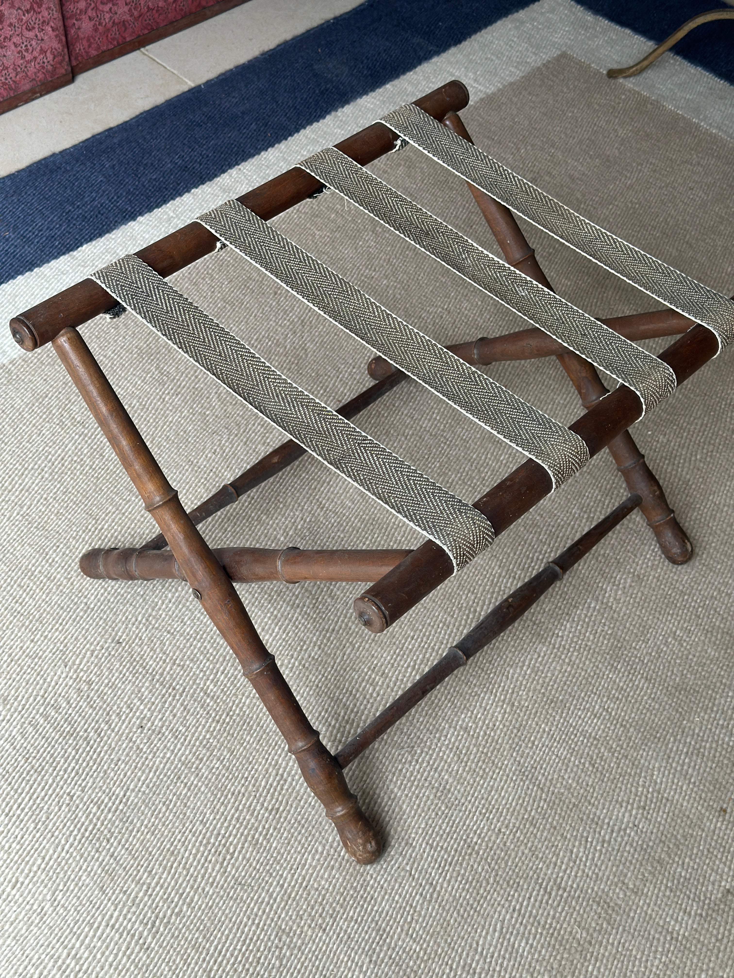 Faux Bamboo Luggage Rack