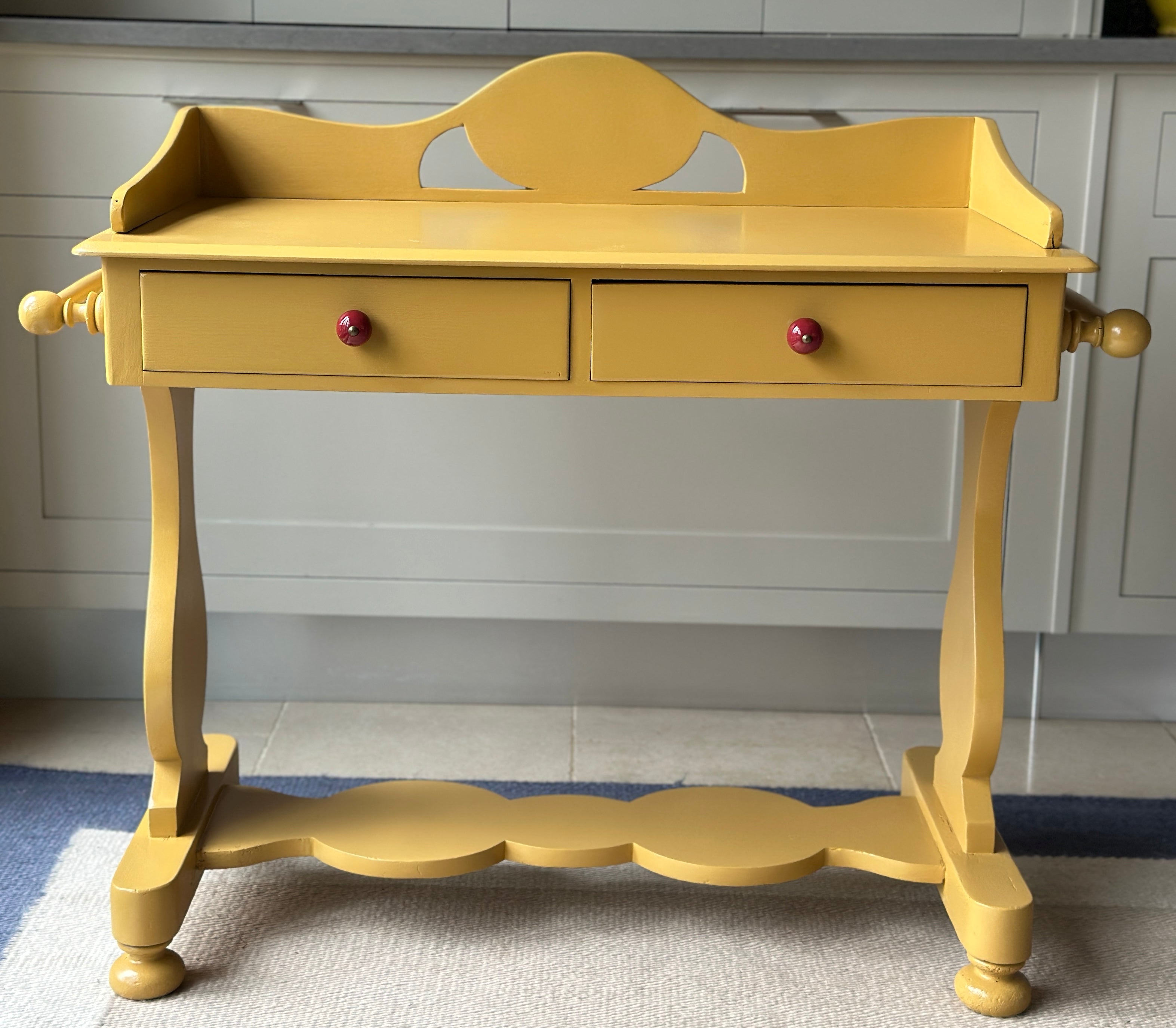 Vintage Pine Washstand in F&B Indian Yellow