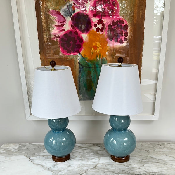 Pair of Modern Double Gourd Table Lamps