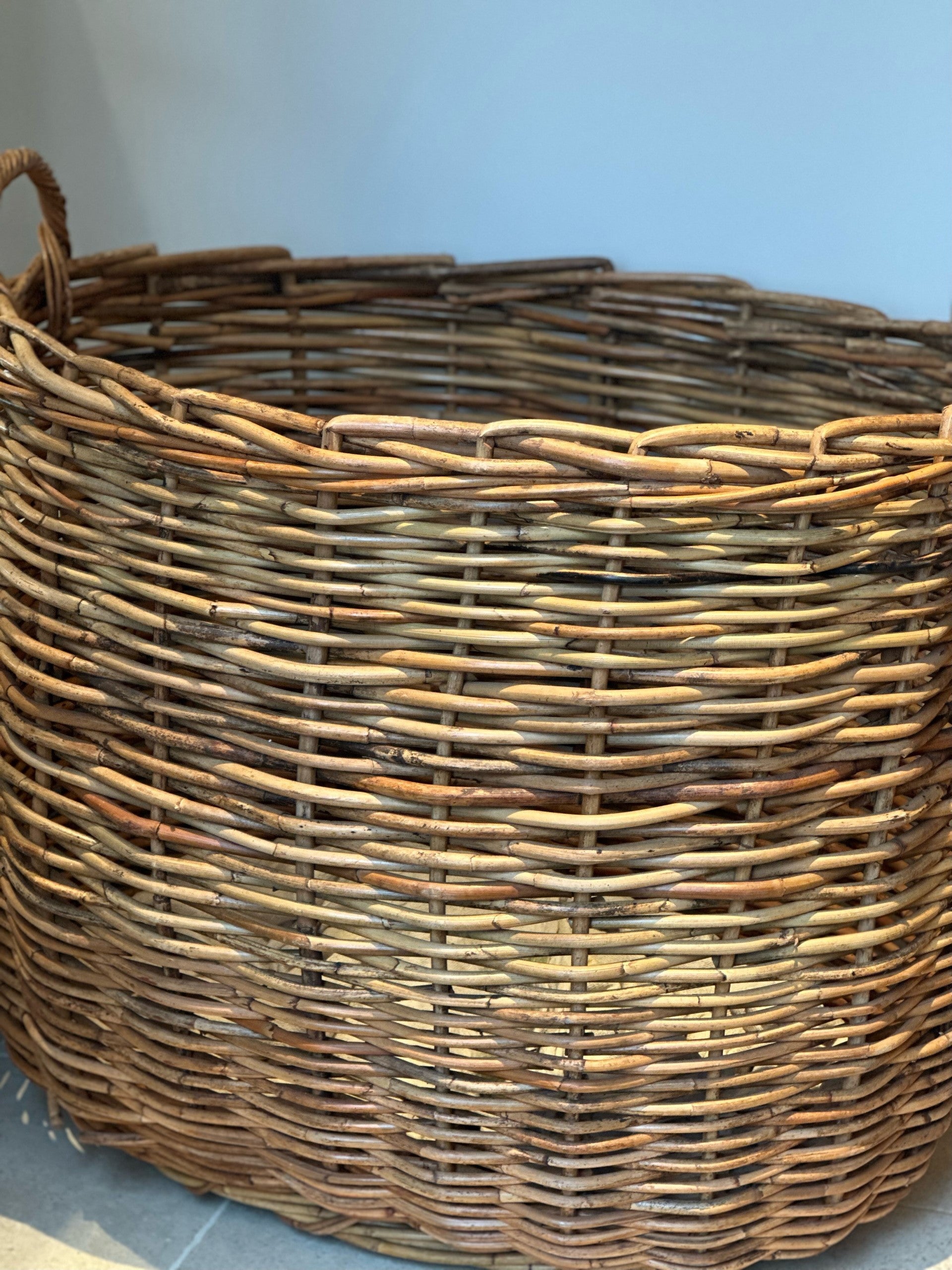 Extra Large Cane Log Basket