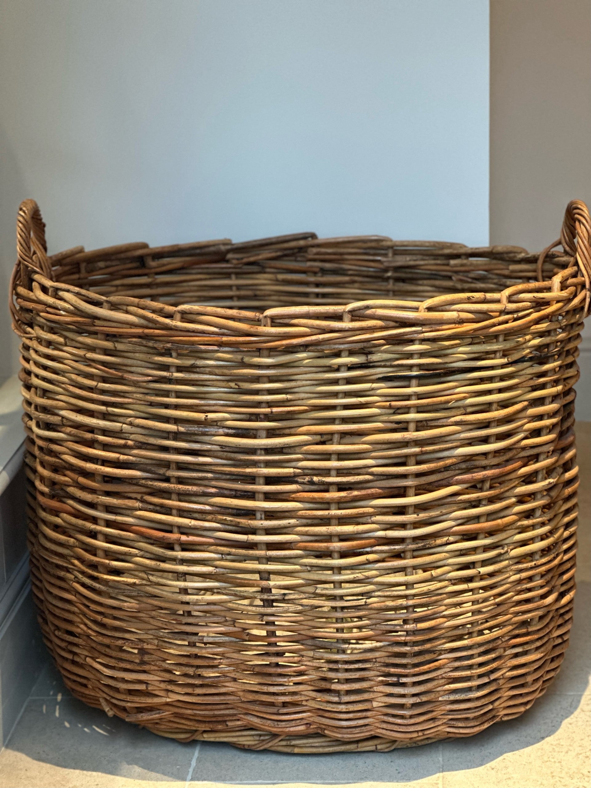 Extra Large Cane Log Basket