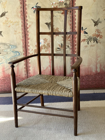 SALE* Lovely William Morris Lattice back chair with rush seat