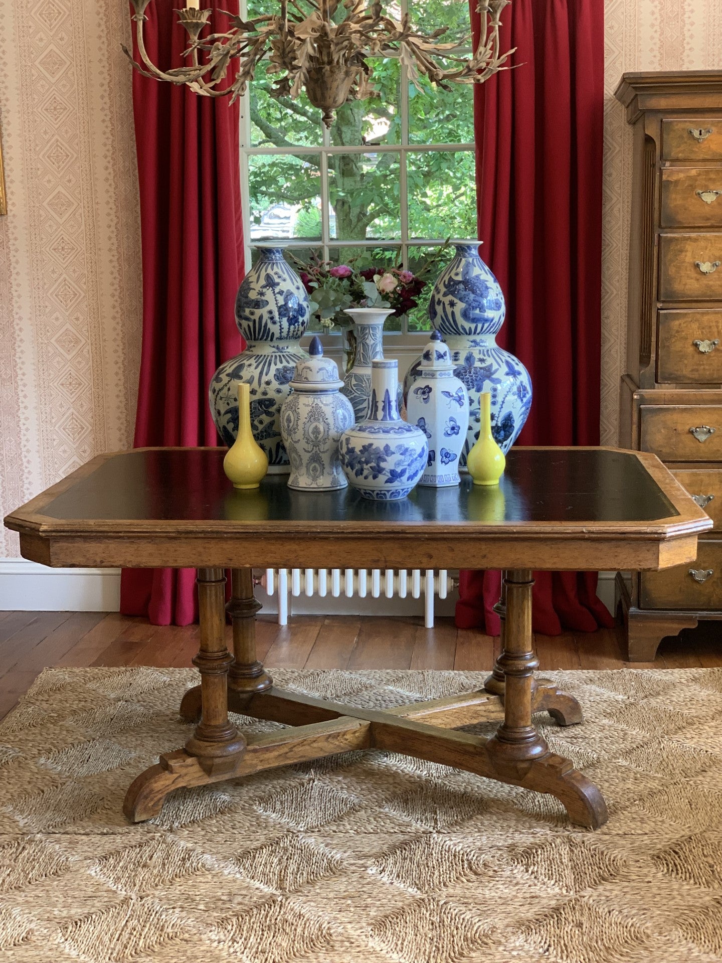 Large Oak Partner Desk by  Gillows