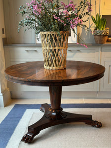 William IV Rosewood Centre Table with Lion Feet
