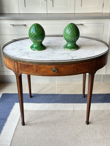 Oval Table With a Marble Top