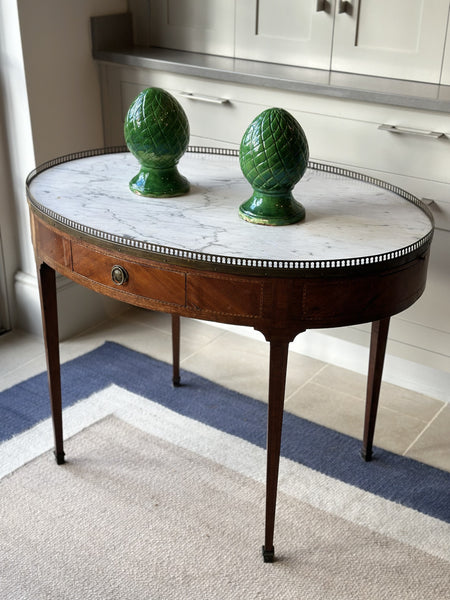 Oval Table With a Marble Top