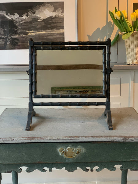 19th Century Faux Bamboo Table Mirror