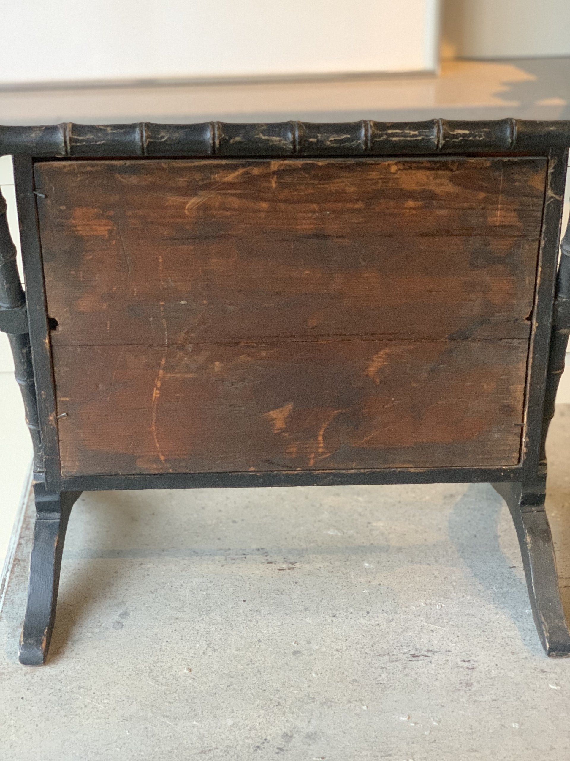 19th Century Faux Bamboo Table Mirror