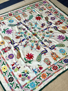 Vintage Embroidered Indian Textile