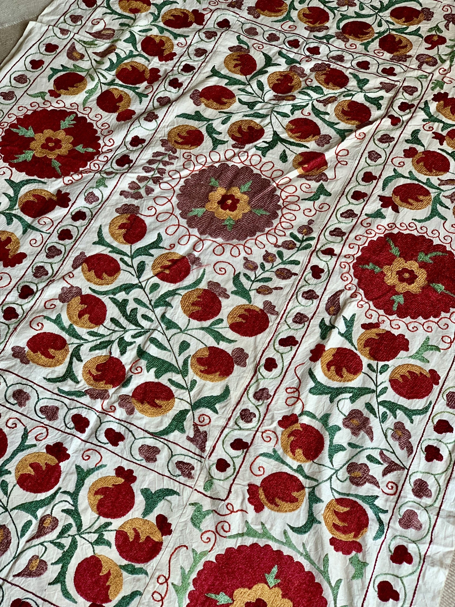 Suzani - Red, Pink, Green, Mustard