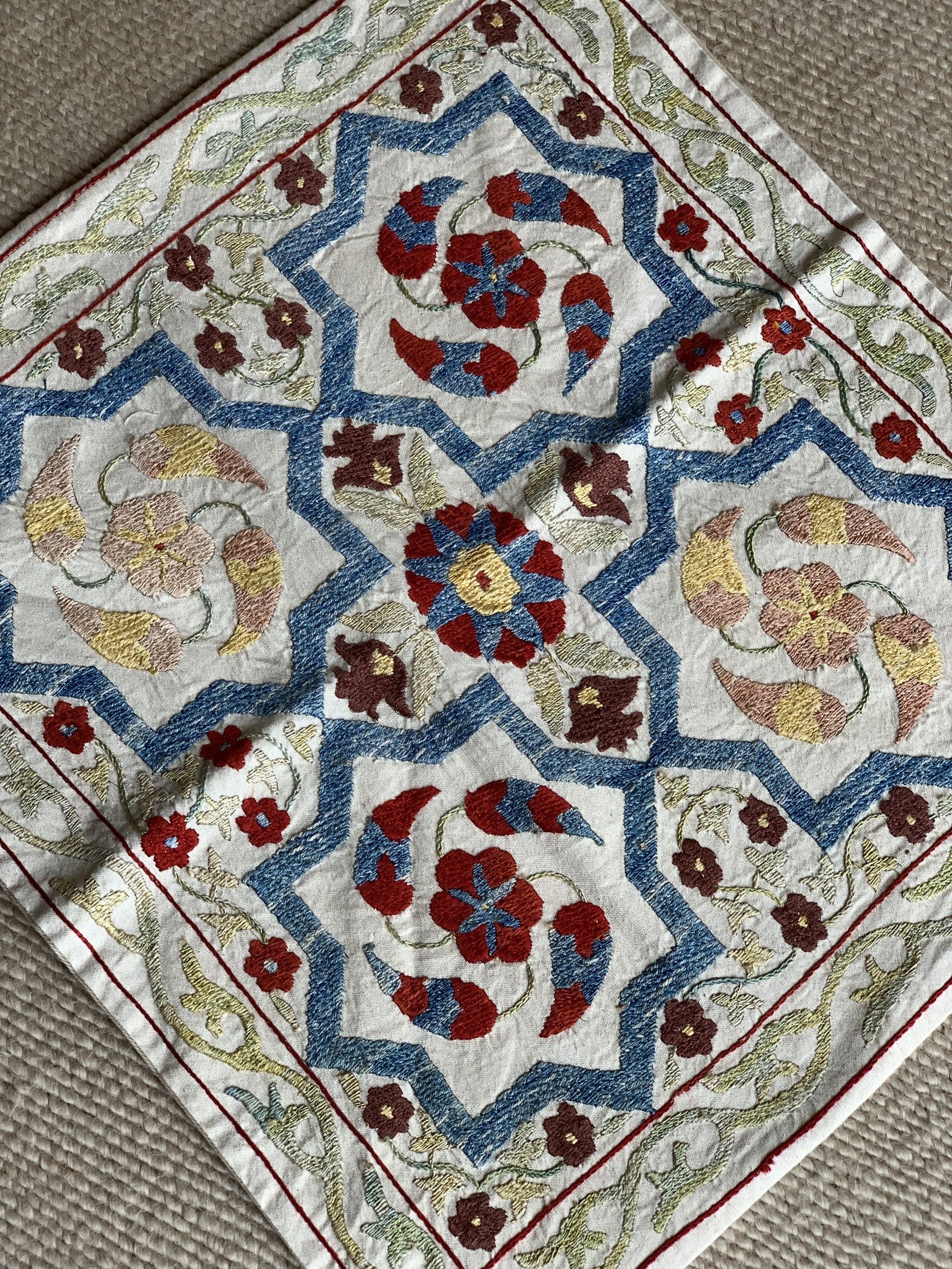 Uzbek Suzani Cushion Cover.