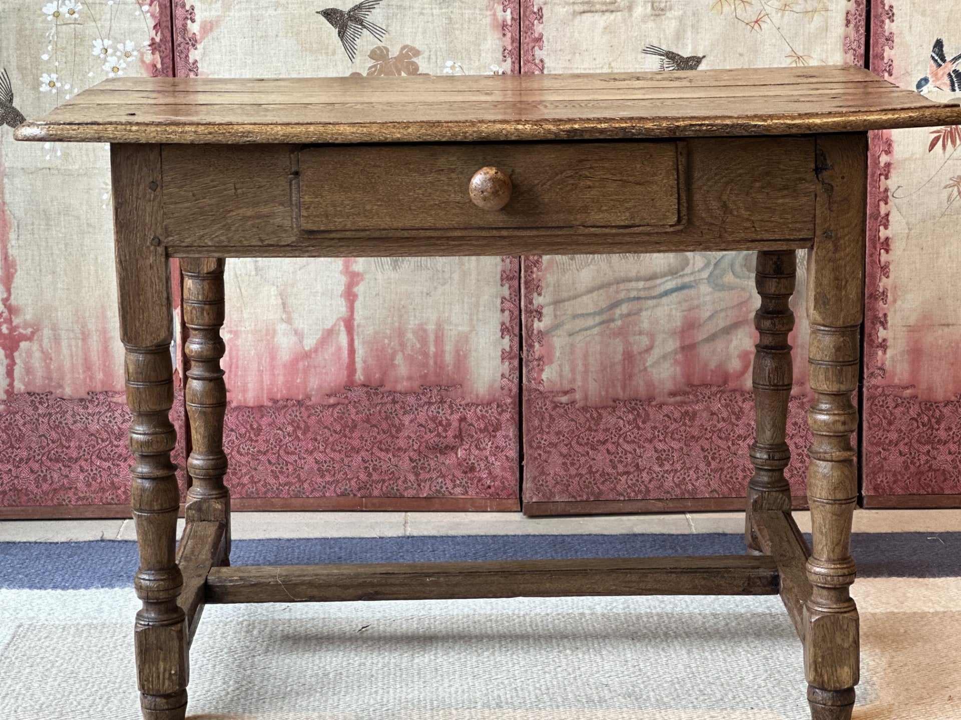 Rustic Chestnut & Oak Side Table