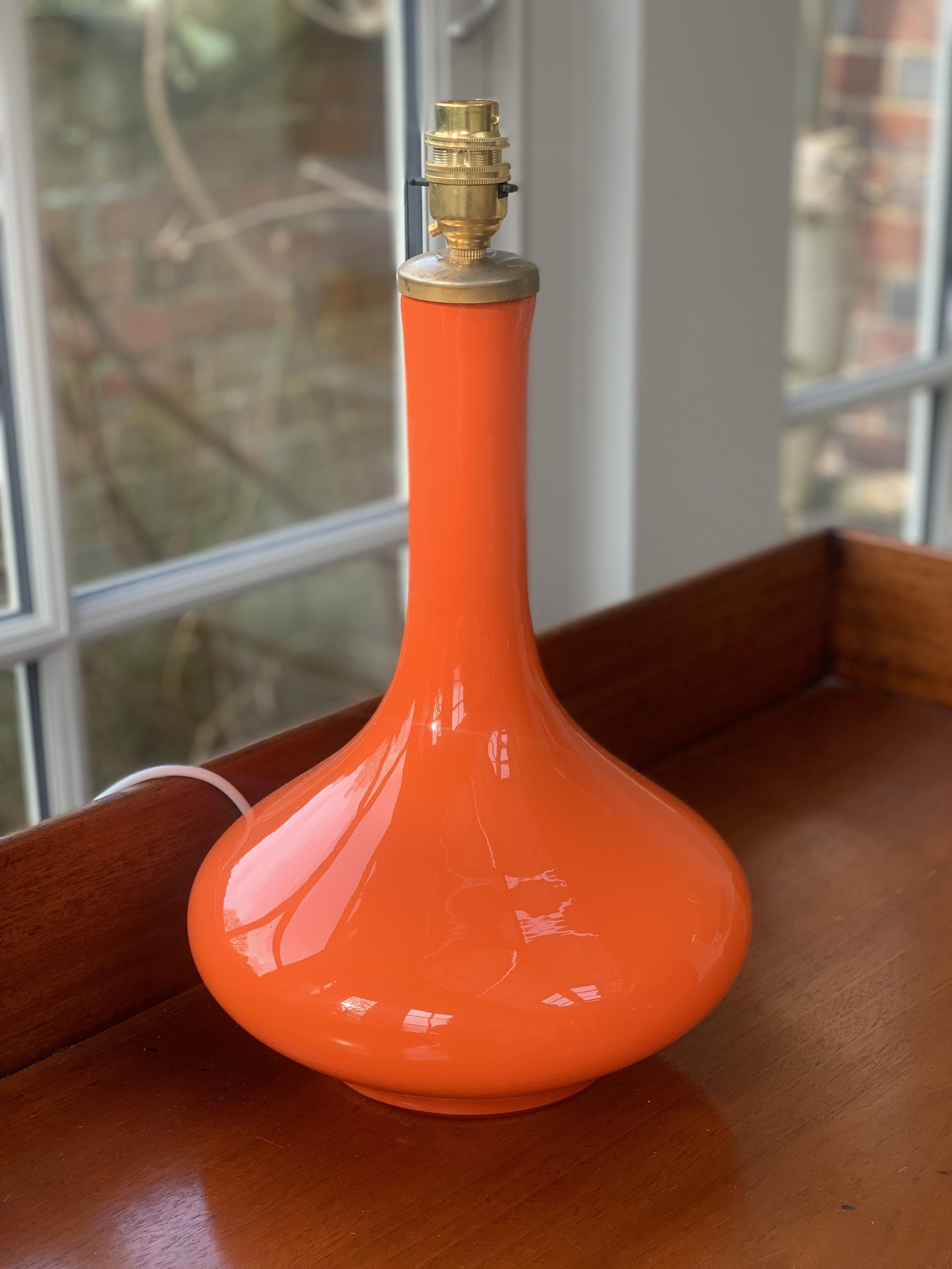 1960s Large Holmegaard Orange table lamp