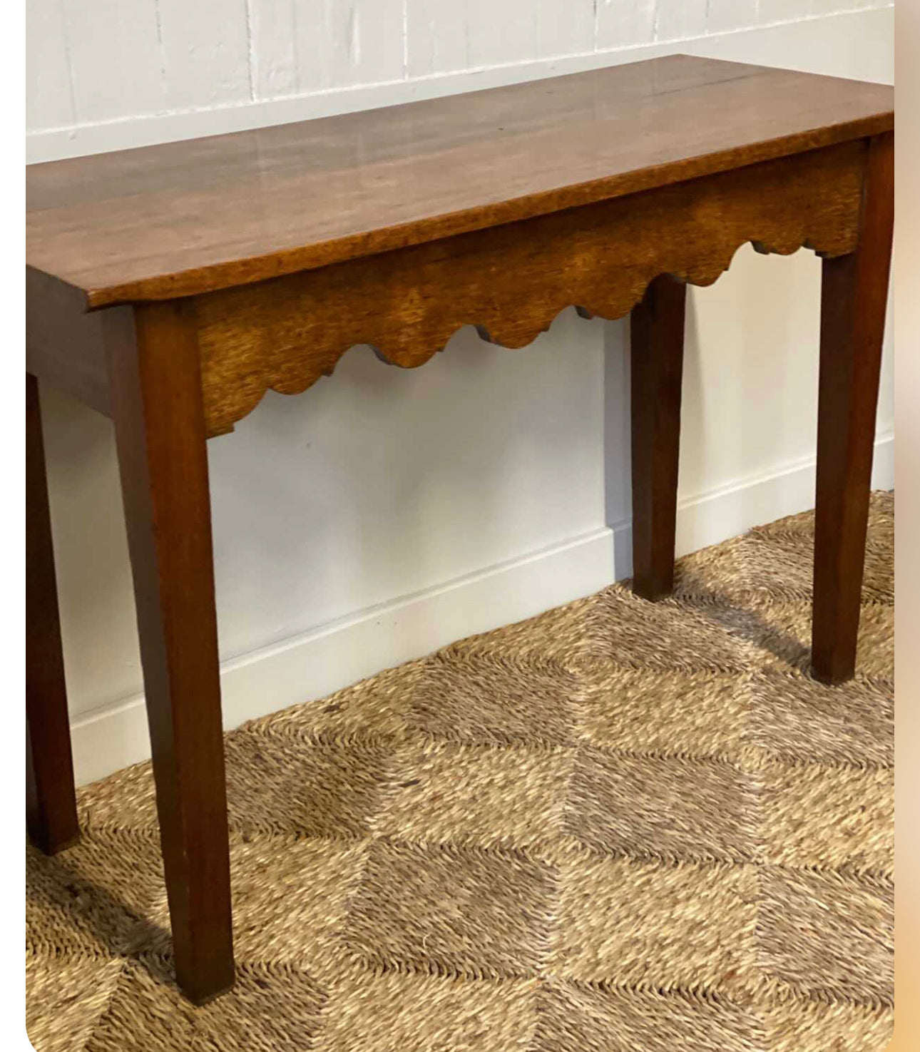 Console table with wave front