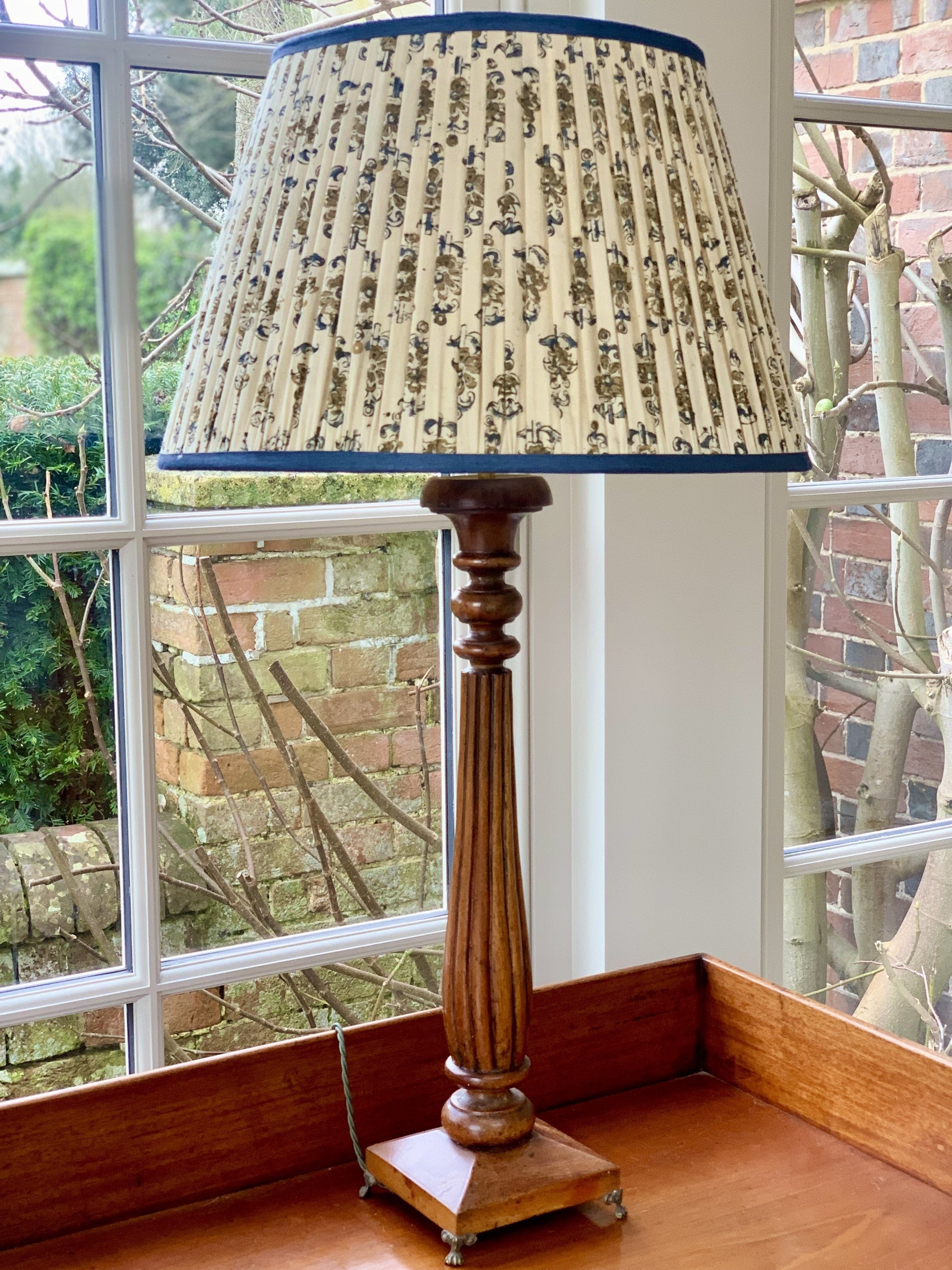 Pair of Tall Converted  Wooden Table Lamps