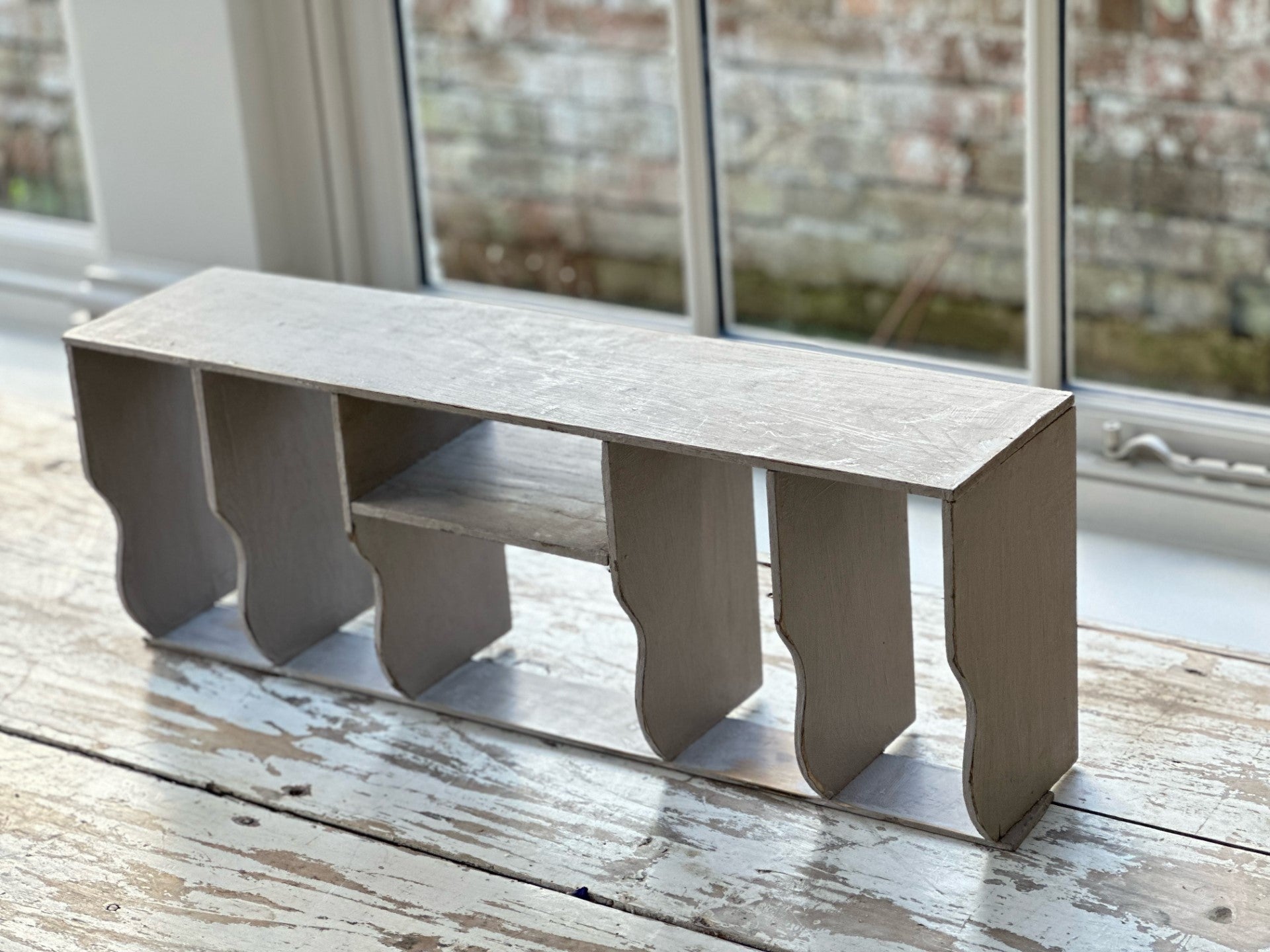 Long French Painted Desk Tidy