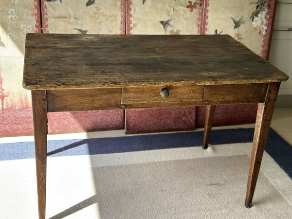 Small Vintage Dark Pine Table