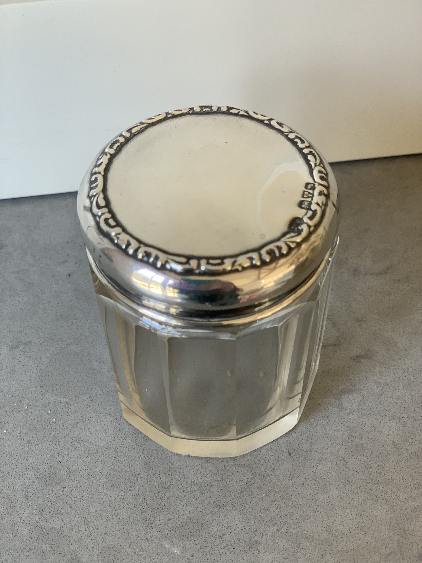 Container with Solid Silver Lid