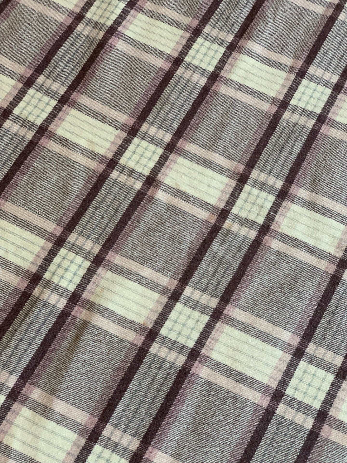 Vintage Plaid Blanket in Neutral Tones