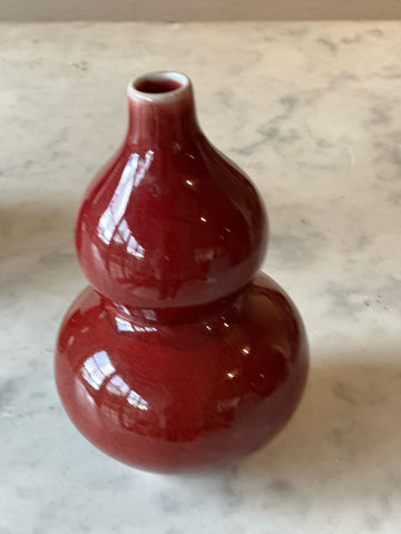 "Sang de Beouf" Double Gourd Vase small